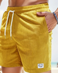 Herren Cordshorts Leicht Stretch Zeitlose Ästhetik Polyester Kurze Hosen 9