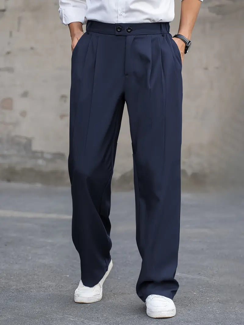 Herren Hose Bequem Atmungsaktives Gewebe Locker Schnitt 0