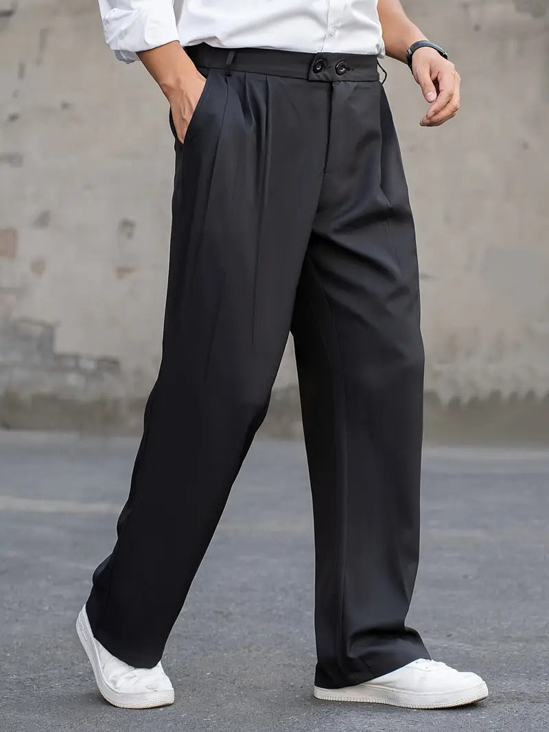 Herren Hose Bequem Atmungsaktives Gewebe Locker Schnitt 2