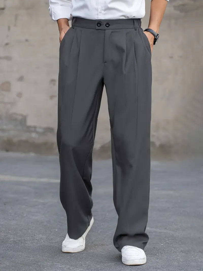 Herren Hose Bequem Atmungsaktives Gewebe Locker Schnitt 3