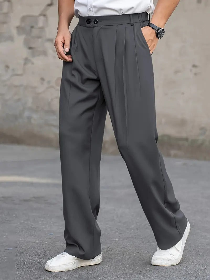 Herren Hose Bequem Atmungsaktives Gewebe Locker Schnitt 4