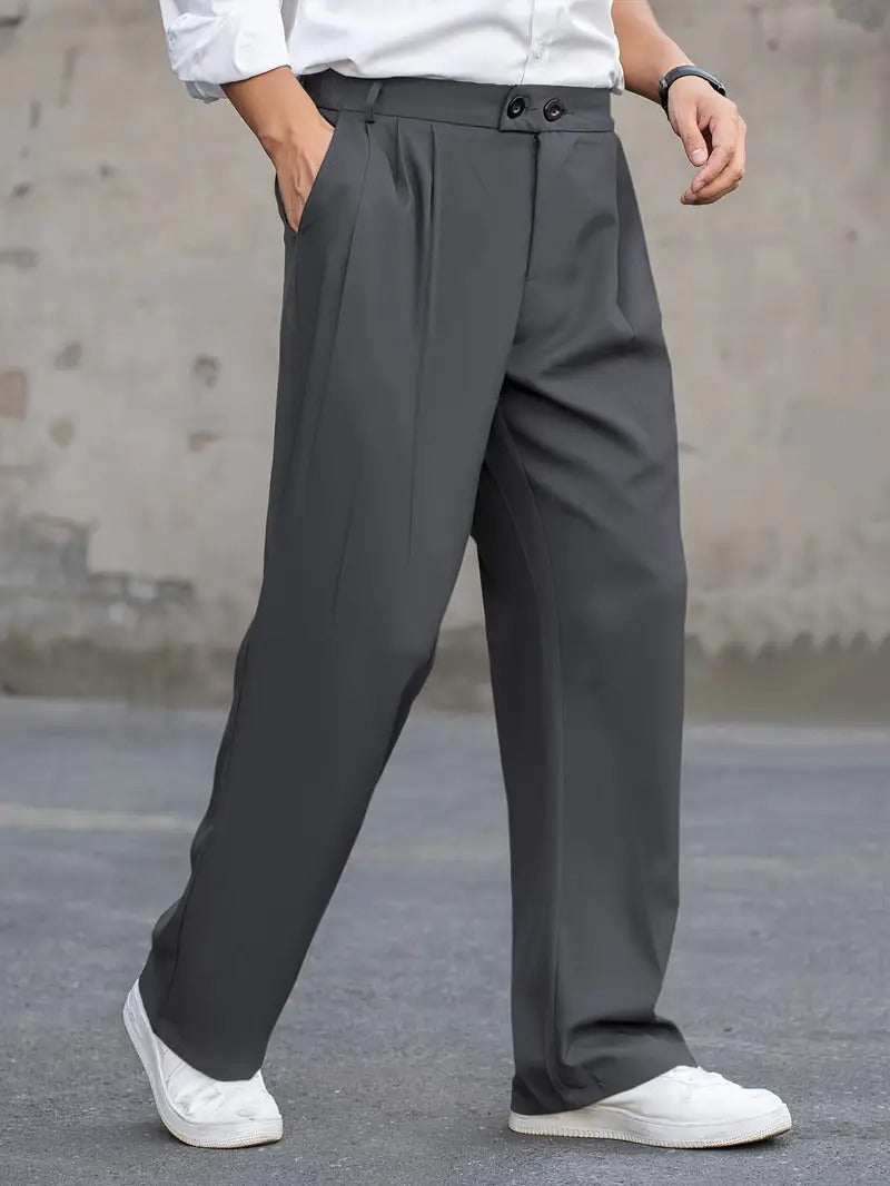 Herren Hose Bequem Atmungsaktives Gewebe Locker Schnitt 5