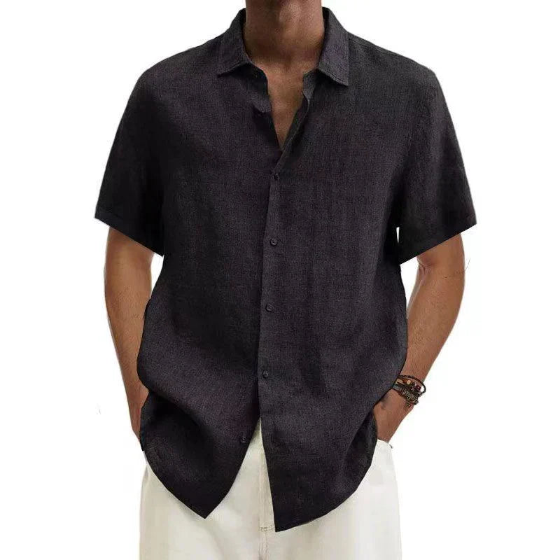 Herren Leinenhemd Klassischer Schnitt Atmungsaktiv 100% Leinen für Stil und Komfort 1