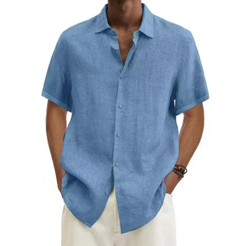 Herren Leinenhemd Klassischer Schnitt Atmungsaktiv 100% Leinen für Stil und Komfort 2