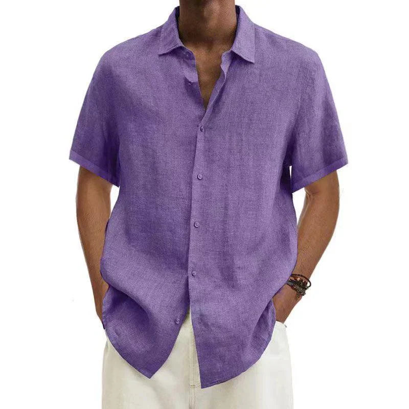 Herren Leinenhemd Klassischer Schnitt Atmungsaktiv 100% Leinen für Stil und Komfort 5