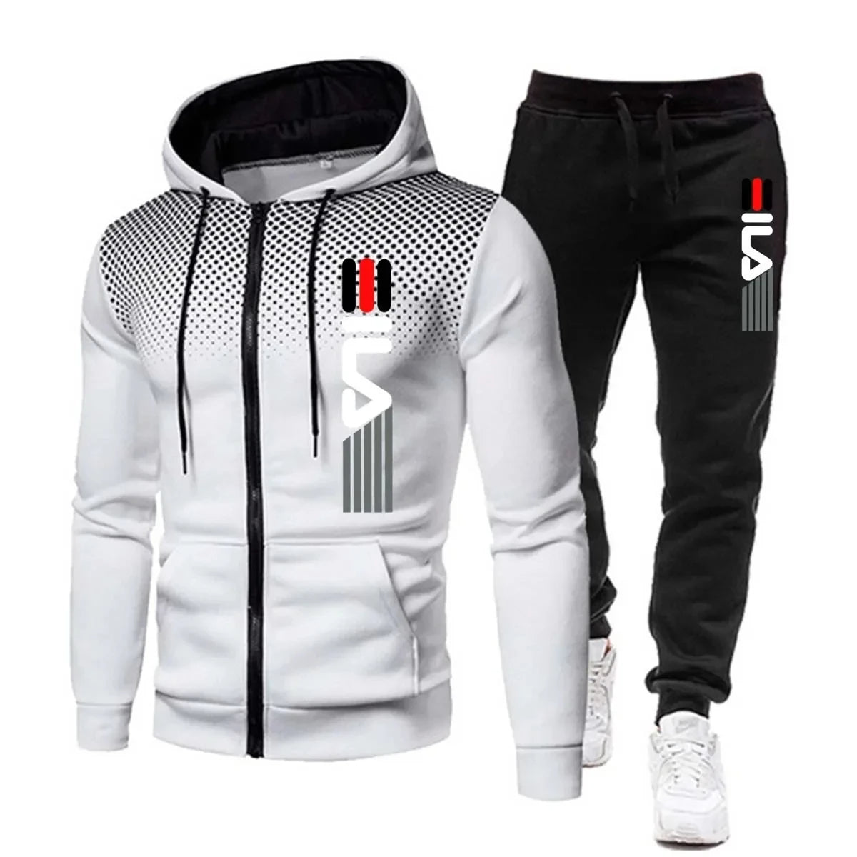 Herren Trainingsanzug Atmungsaktiv Schnell Trocknend Sportlich Elegant 1