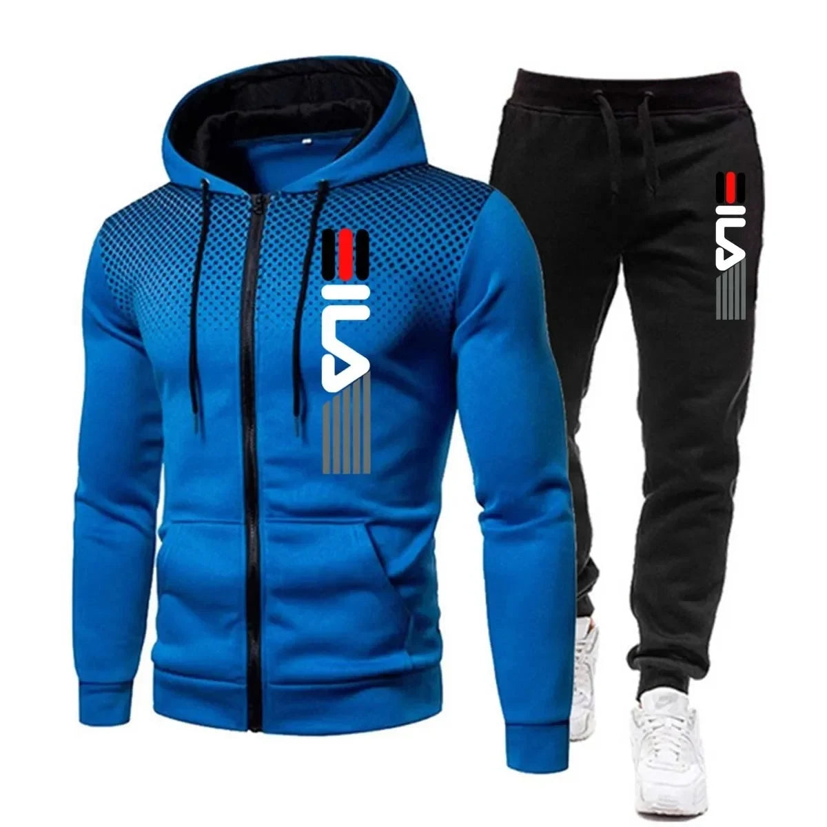 Herren Trainingsanzug Atmungsaktiv Schnell Trocknend Sportlich Elegant 3