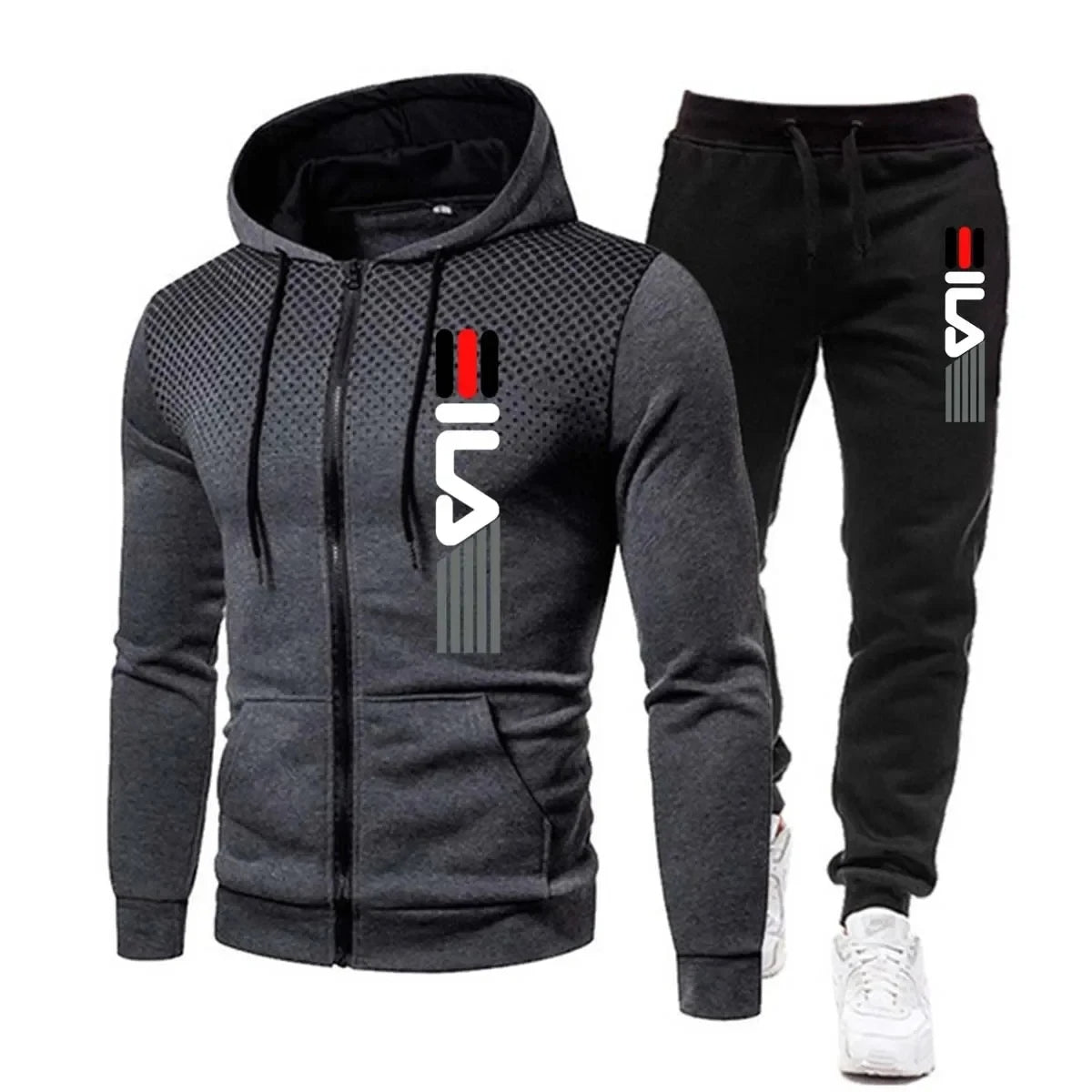 Herren Trainingsanzug Atmungsaktiv Schnell Trocknend Sportlich Elegant 4