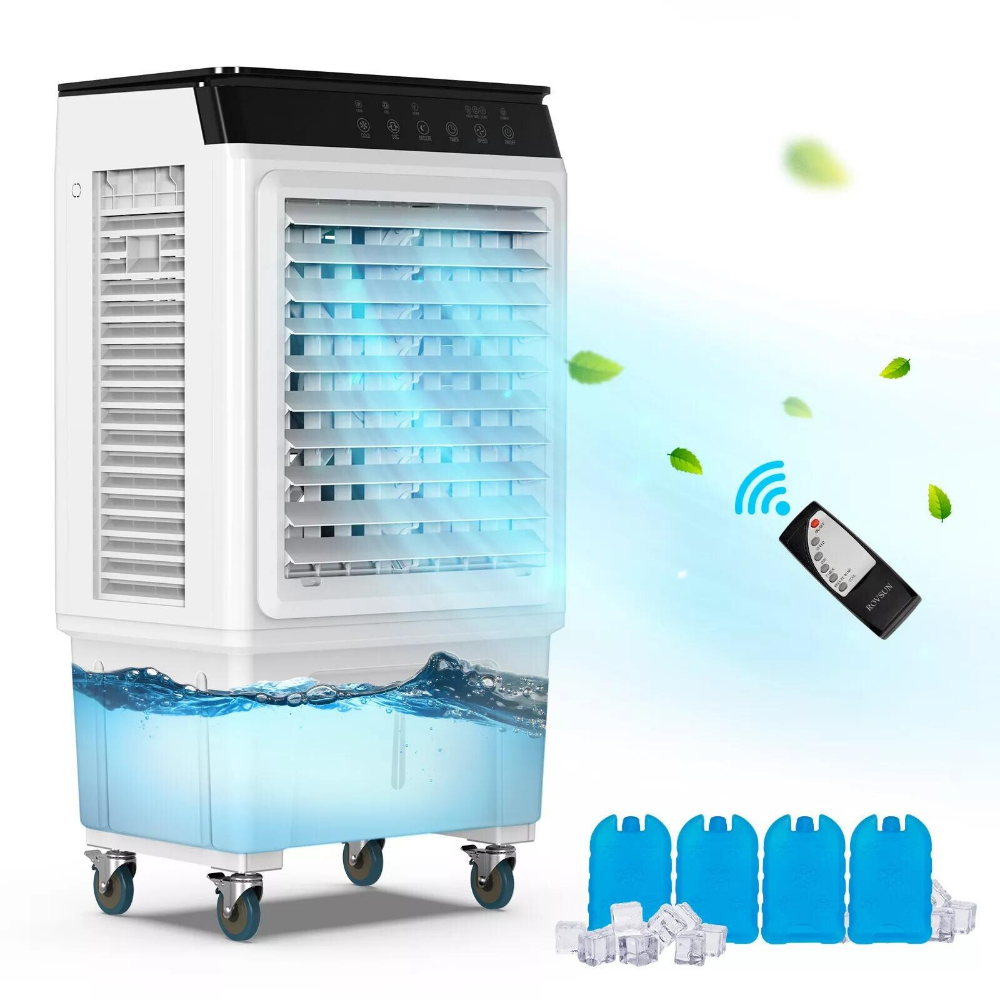 HiBreeze Swamp Cooler Fan - Evaporative Portable Cooling Fan 0