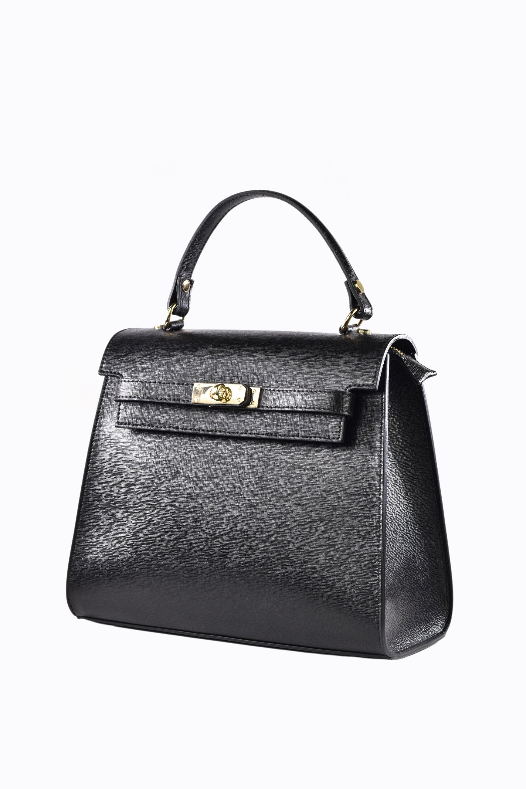 High-Quality Black Saffiano Leather Shoulder Bag – Chic and Durable Women’s Handbag for Work & Fashion 1