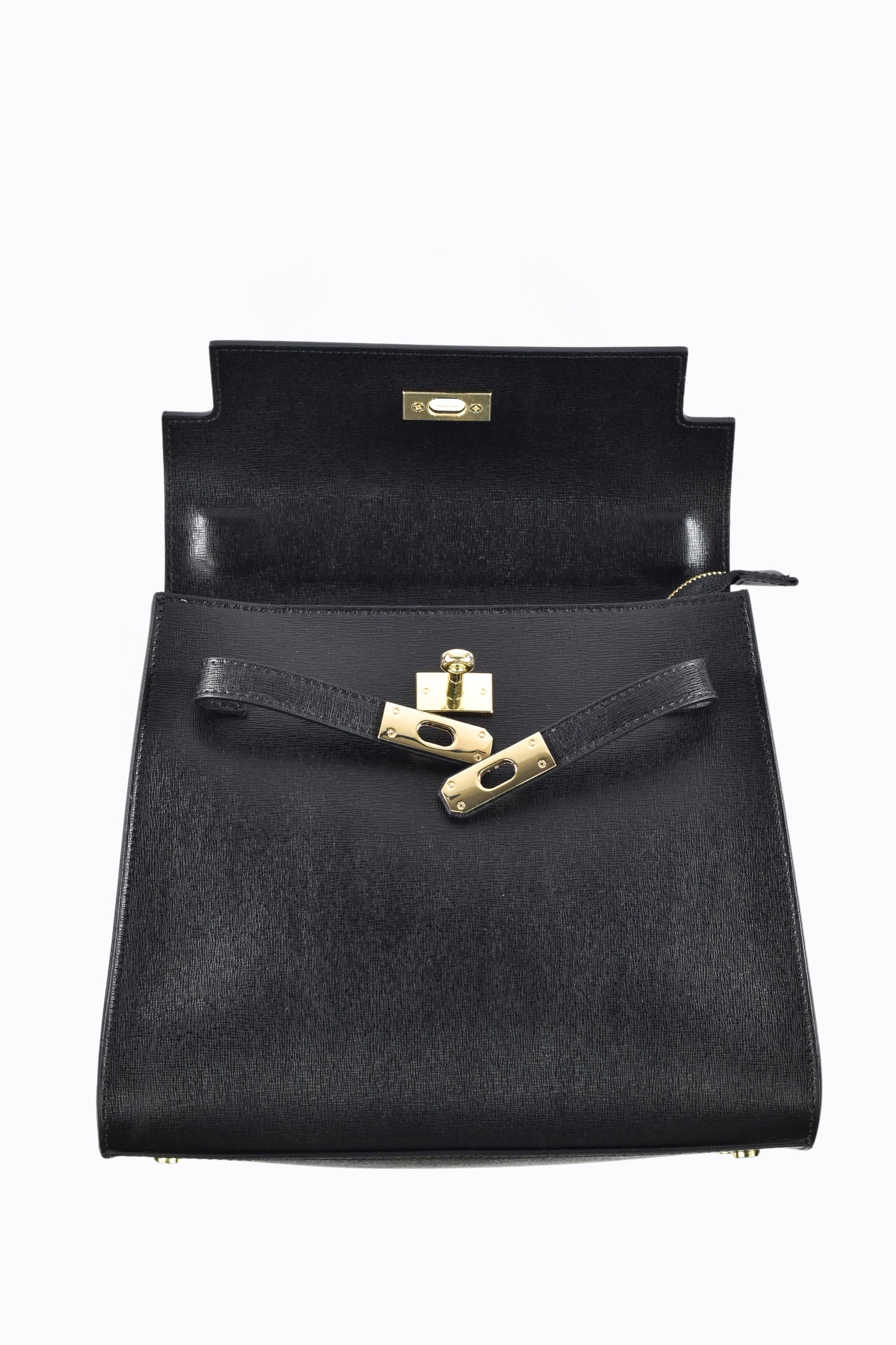 High-Quality Black Saffiano Leather Shoulder Bag – Chic and Durable Women’s Handbag for Work & Fashion 4