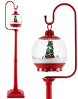 HolidayPost – 68 Inch Christmas Lantern with Magical Snow Globe 3