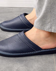 HugoLux | Comfy Elegant Vegan Leather House Slippers for Men and Women 6