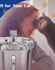 HydraFlow | Sleek Stainless Steel Cat Drinking Fountain for Hydration 2