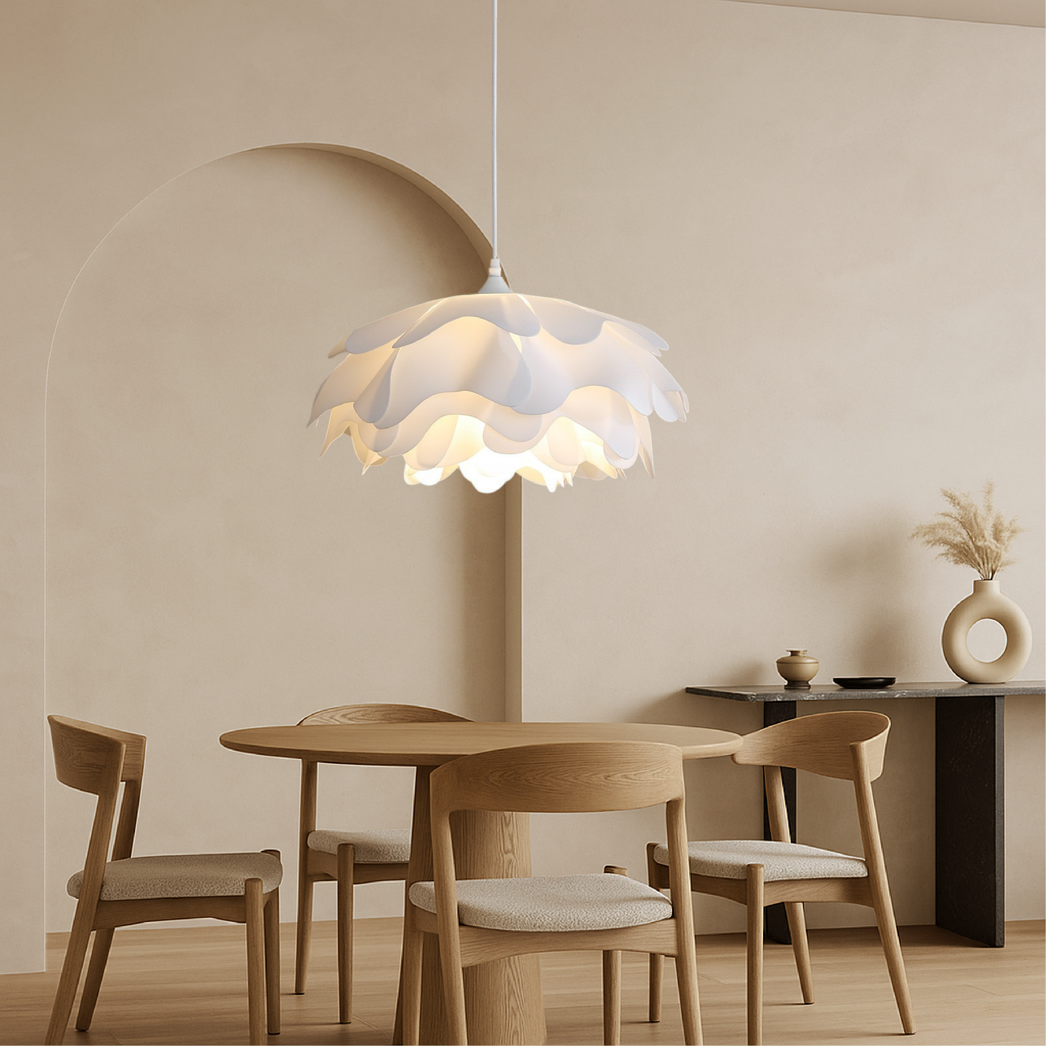 Illuno | Elegant Peony Mud Hanging Lamp 1