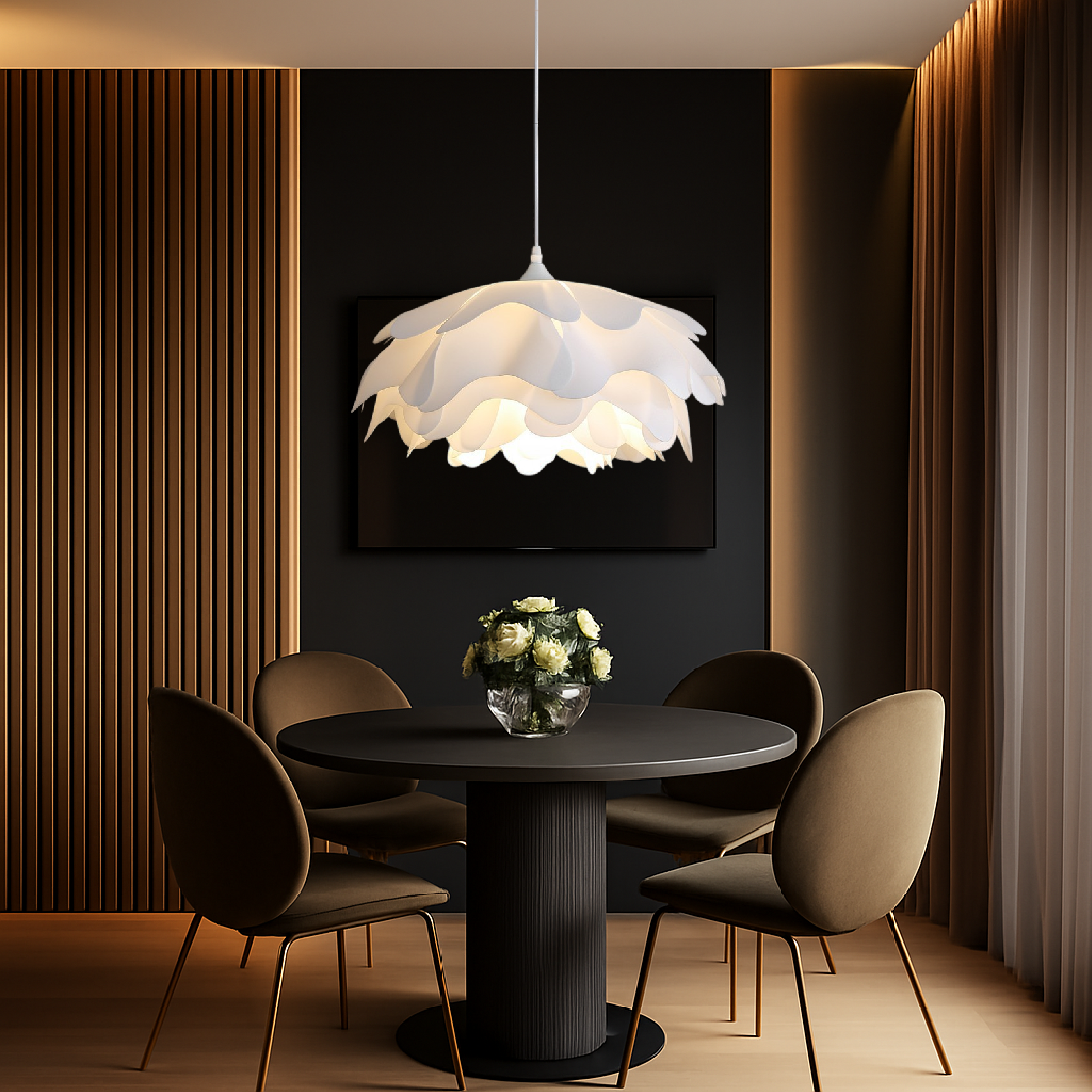 Illuno | Elegant Peony Mud Hanging Lamp 3