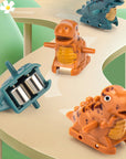 Interactive Dinosaur Race Track with Automatic Climbing Cars and LED Lighting for Kids 4