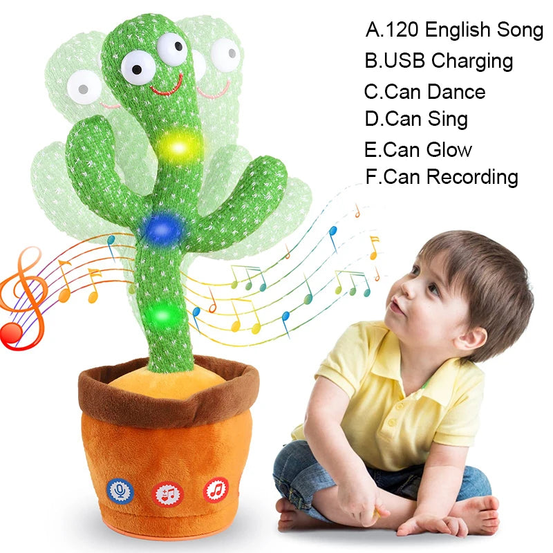 Interactive Talking Cactus Plush Toy for Kids – Dancing Soft Plush Toy for Home Decor and Gifts 0