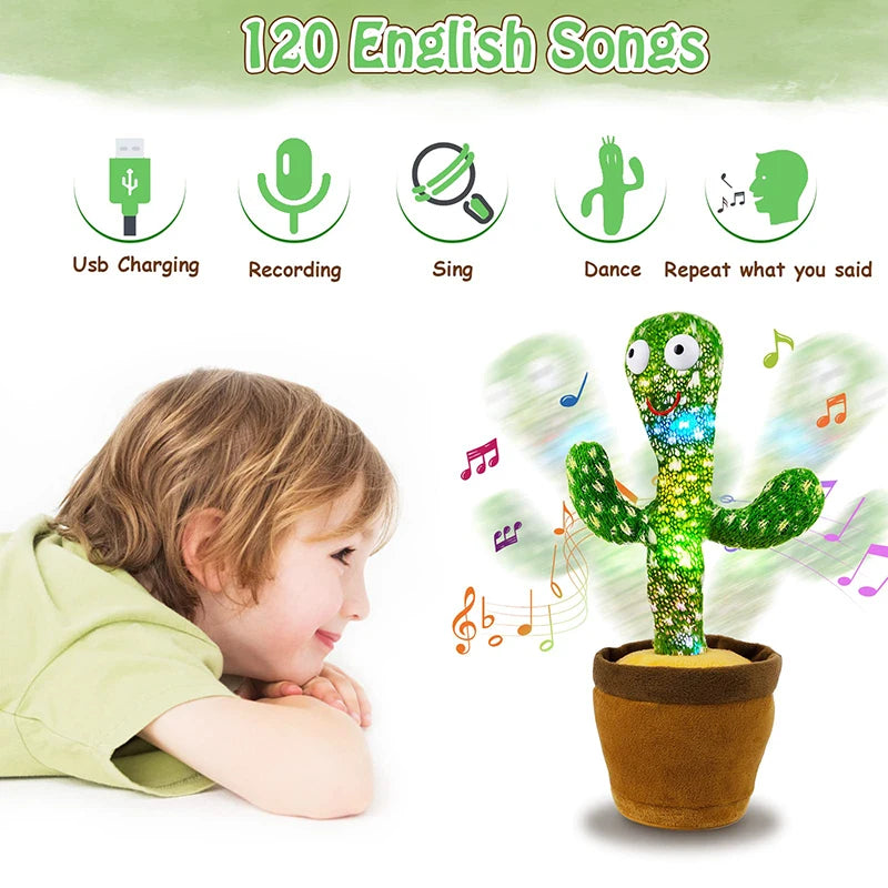 Interactive Talking Cactus Plush Toy for Kids – Dancing Soft Plush Toy for Home Decor and Gifts 3