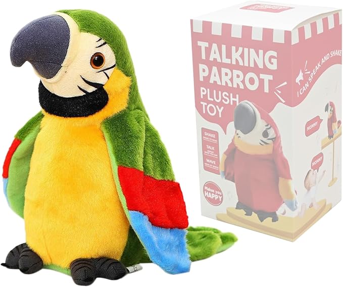 Interactive Talking Parrot Toy for Kids – Language Development, Movable Wings and Head, Soft Plush 1