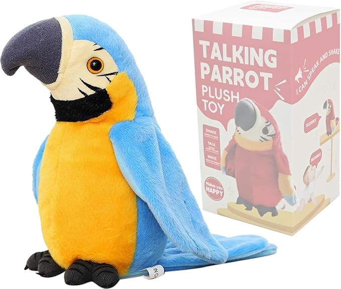 Interactive Talking Parrot Toy for Kids – Language Development, Movable Wings and Head, Soft Plush 2