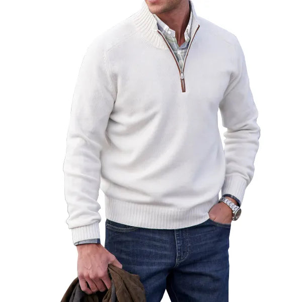 Jackson | Classic Black Cashmere Pullover Sweater for Men 0