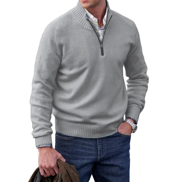 Jackson | Classic Black Cashmere Pullover Sweater for Men 1