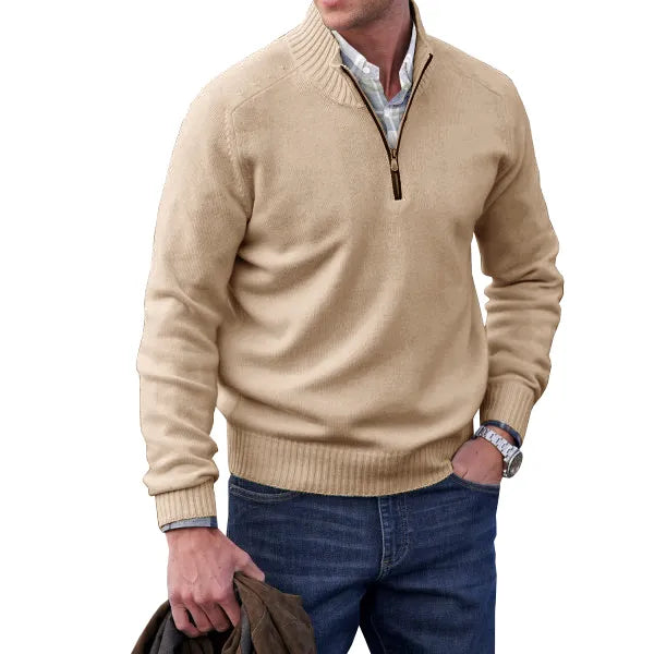 Jackson | Classic Black Cashmere Pullover Sweater for Men 4