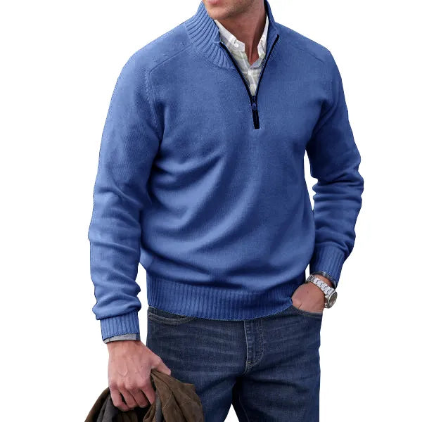 Jackson | Classic Black Cashmere Pullover Sweater for Men 6