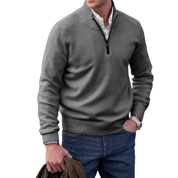 Jackson | Classic Black Cashmere Pullover Sweater for Men 7