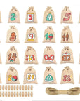 JuteNest | Charming Eco-Friendly Advent Countdown Hanging Calendar 0
