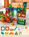 Kids Construction Toy Magnetic 69-Piece Set BPA-Free with LED Lights 2