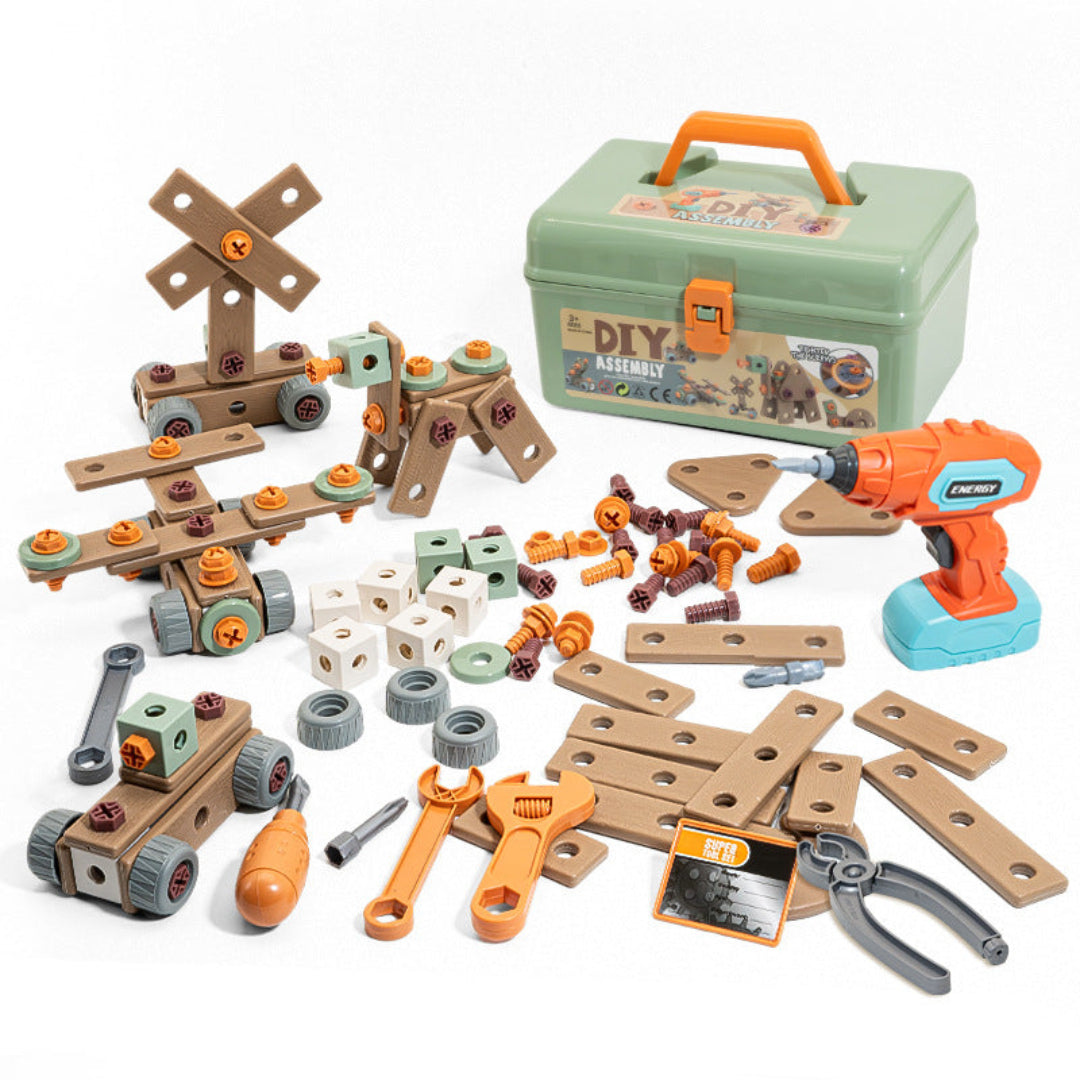 Kids Tool Set - Safe & Complete - Hammer, Screwdriver, Saw - Child-Friendly Materials 0