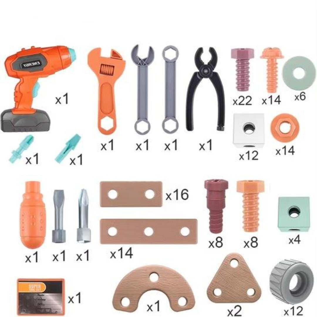 Kids Tool Set - Safe & Complete - Hammer, Screwdriver, Saw - Child-Friendly Materials 2