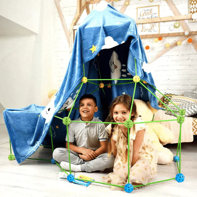 Kids' Building Set - Creative Forts & Tents - Fun Educational Plastic Toy! 2