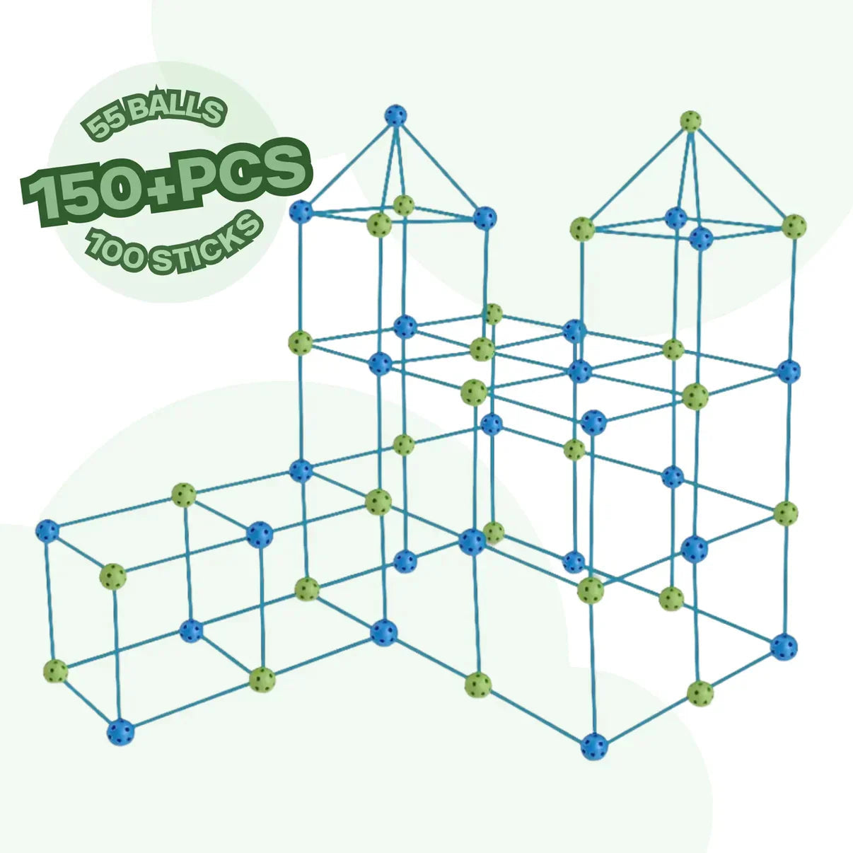 Kids' Building Set - Creative Forts &amp; Tents - Fun Educational Plastic Toy! 6