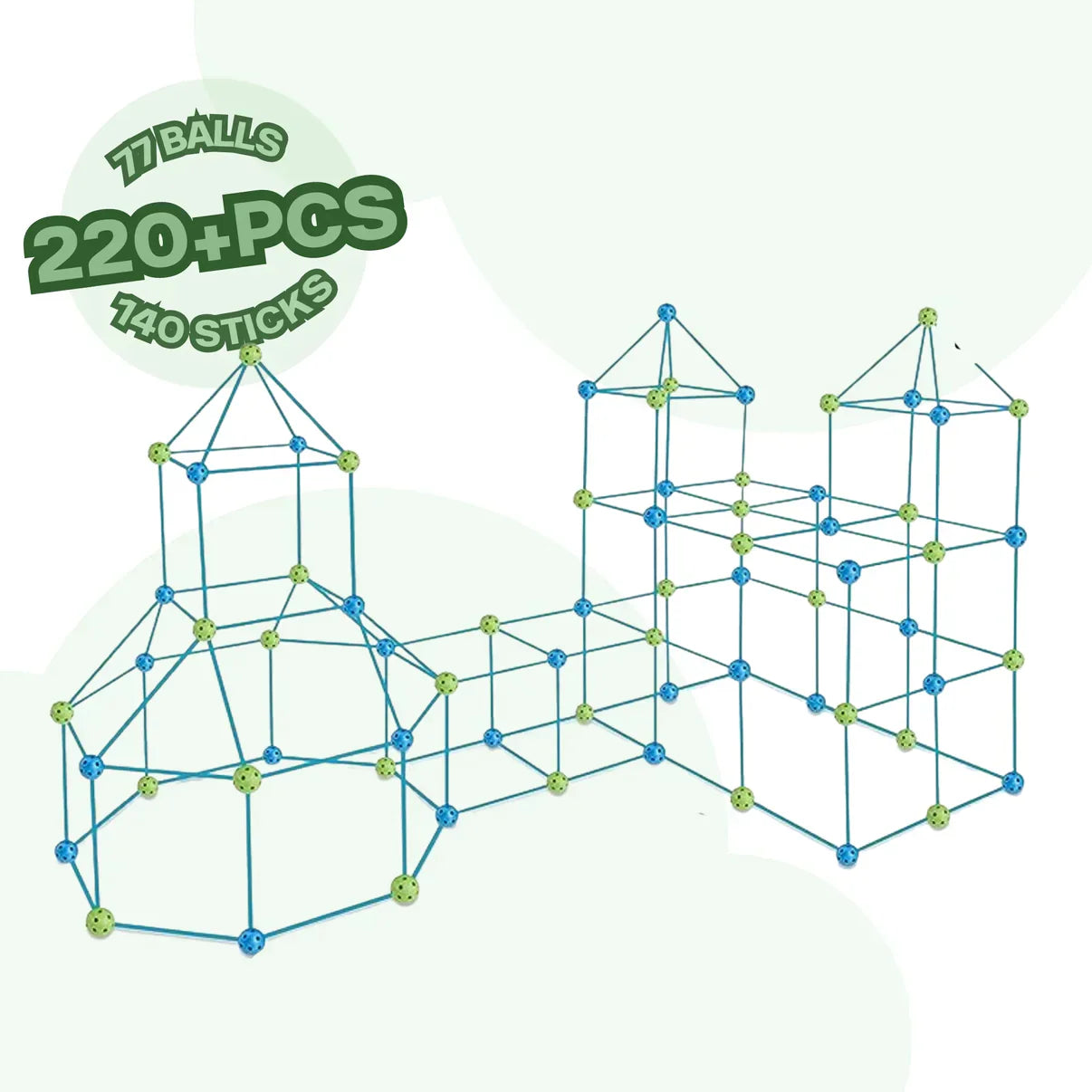 Kids' Building Set - Creative Forts &amp; Tents - Fun Educational Plastic Toy! 7