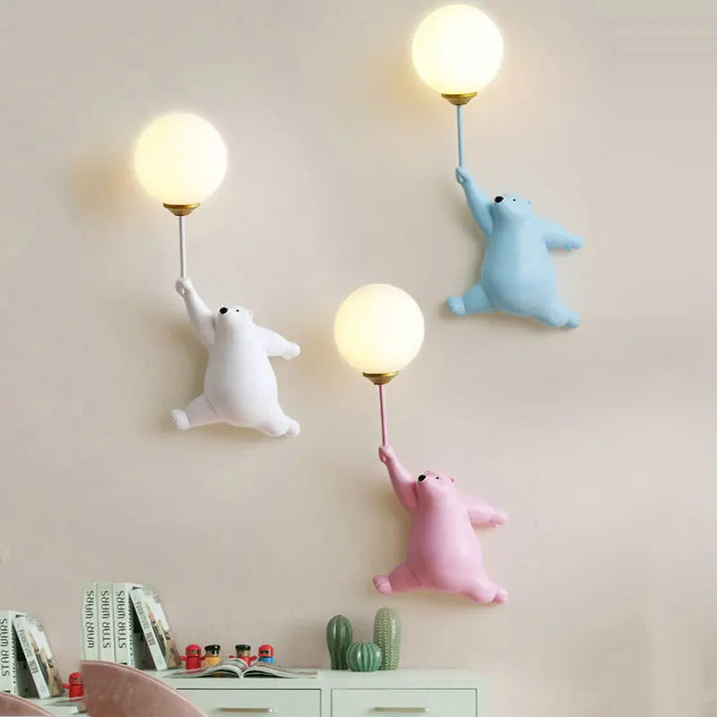 Kids’ Wall Lamp Cartoon Design Soft Light Durable Resin 1