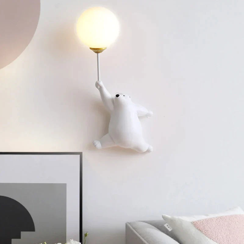 Kids’ Wall Lamp Cartoon Design Soft Light Durable Resin 3