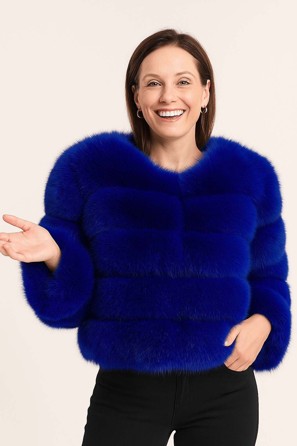 Kirsten | Women&#39;s Short Fluffy Faux Fur Winter Jacket 11