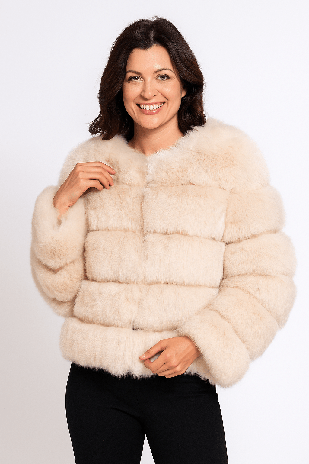 Kirsten | Women&#39;s Short Fluffy Faux Fur Winter Jacket 12