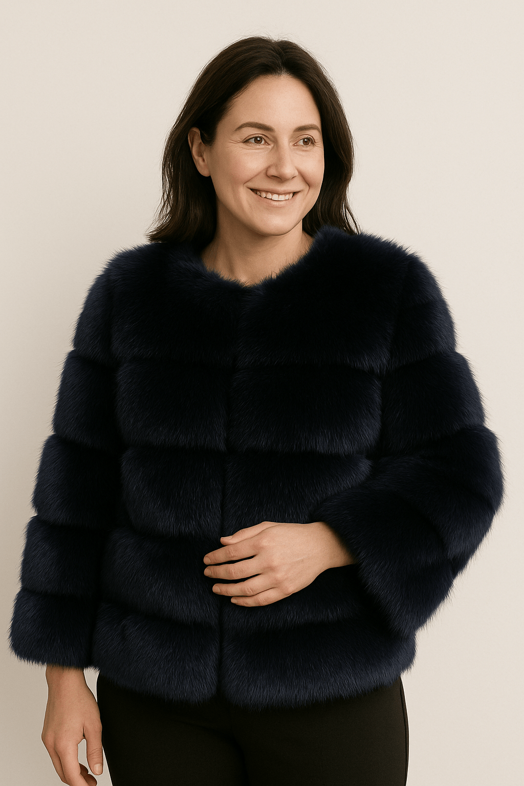 Kirsten | Women&#39;s Short Fluffy Faux Fur Winter Jacket 13