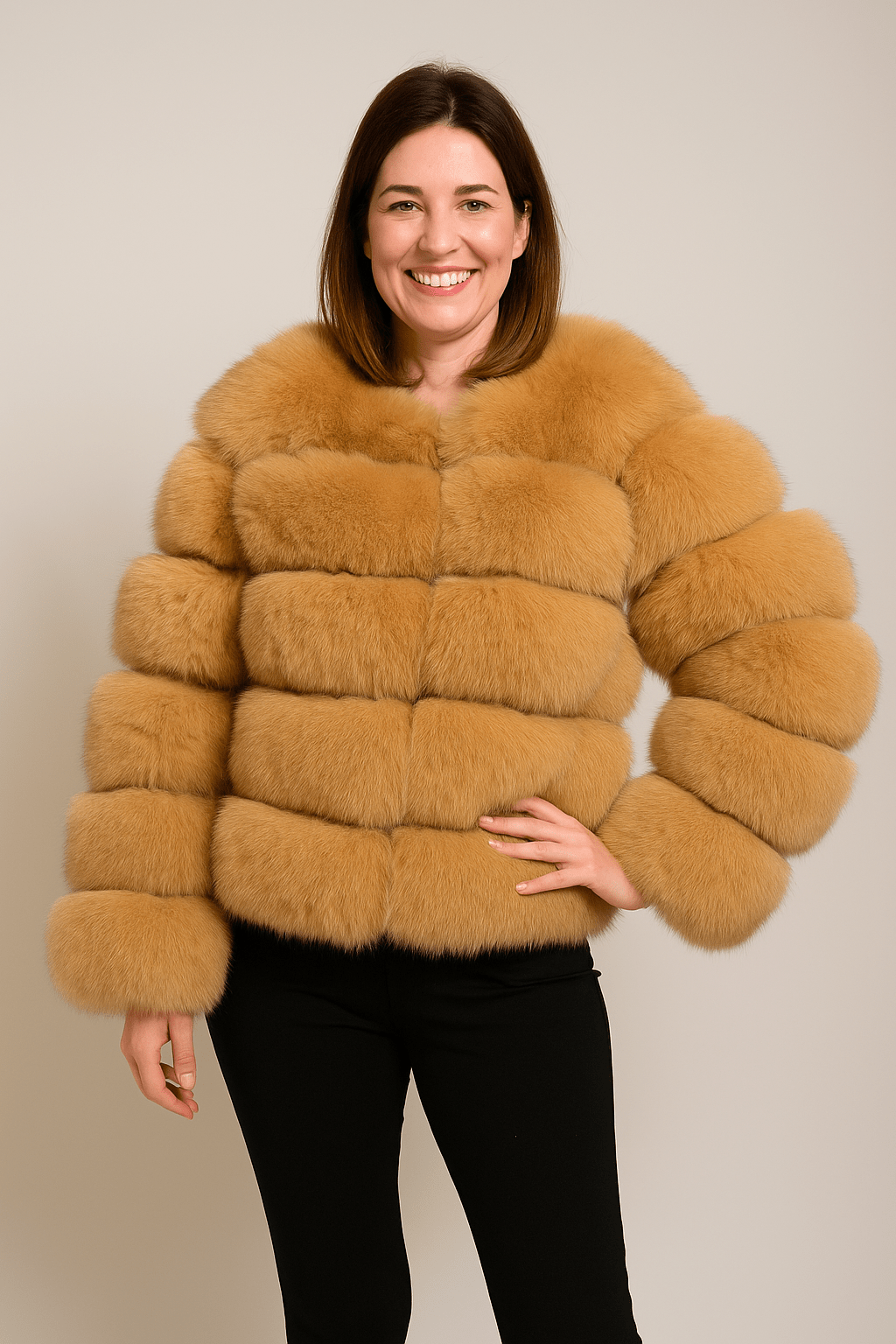 Kirsten | Women&#39;s Short Fluffy Faux Fur Winter Jacket 16