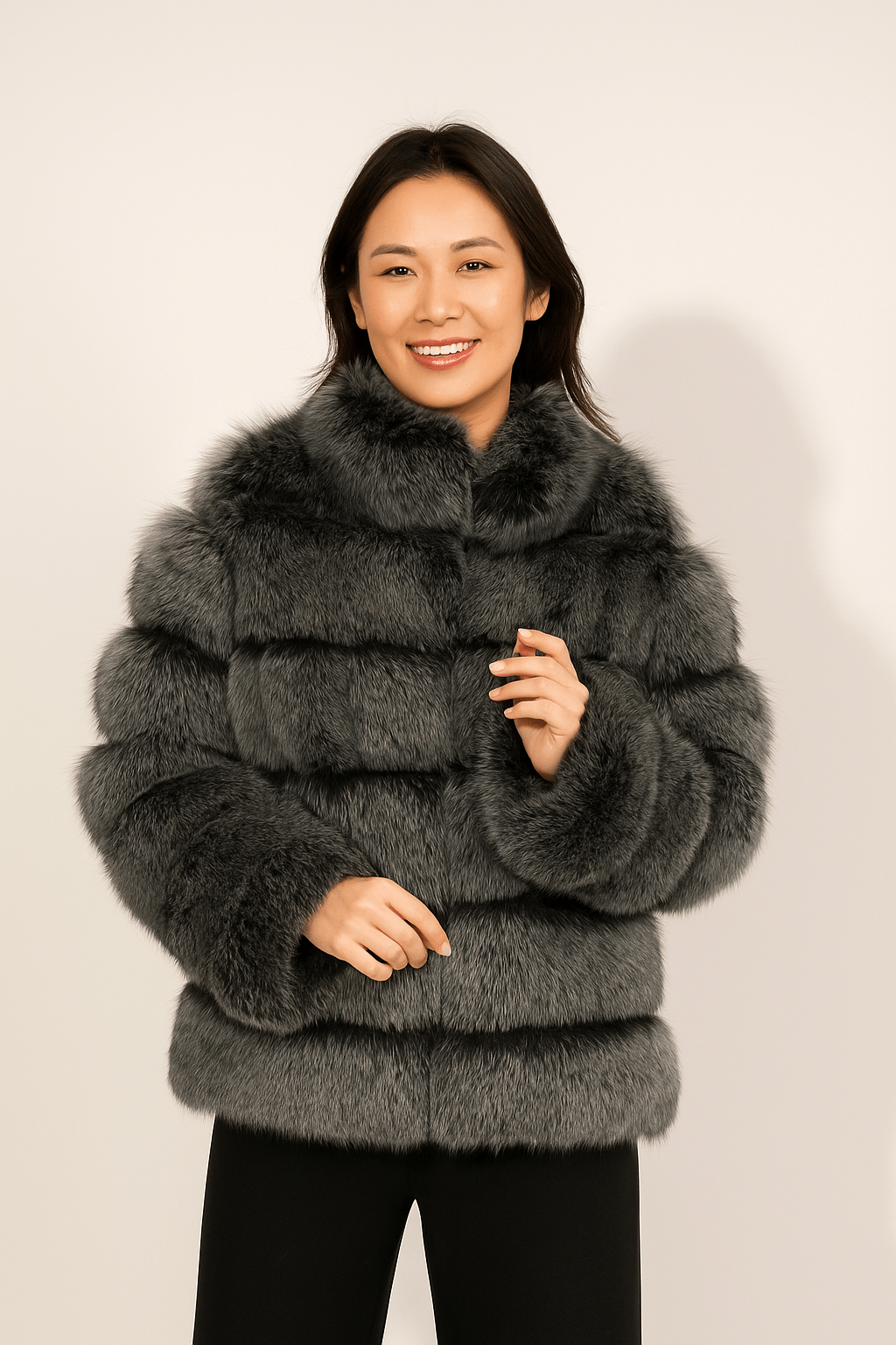 Kirsten | Women&#39;s Short Fluffy Faux Fur Winter Jacket 18