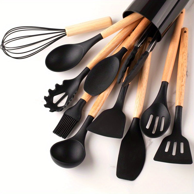 Kitchen Utensils Set Silicone Non-Stick Cooking Tools 2