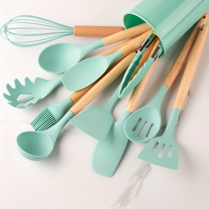 Kitchen Utensils Set Silicone Non-Stick Cooking Tools 4