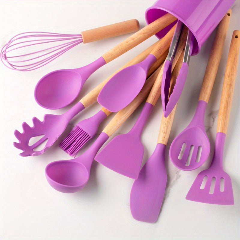 Kitchen Utensils Set Silicone Non-Stick Cooking Tools 5