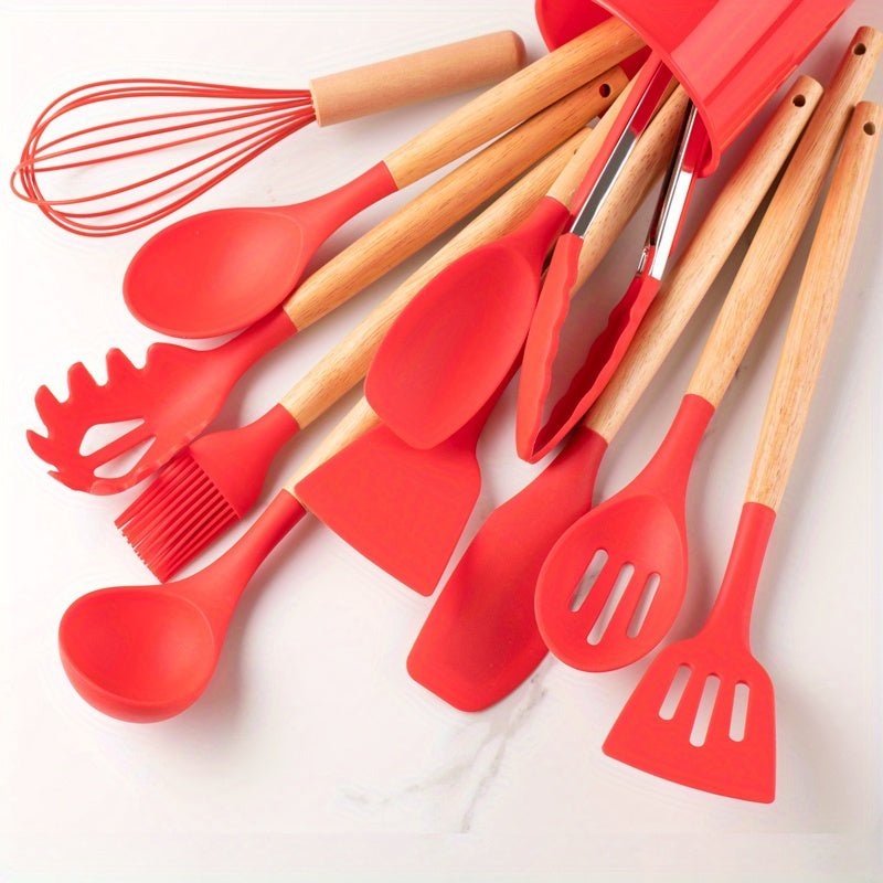 Kitchen Utensils Set Silicone Non-Stick Cooking Tools 6