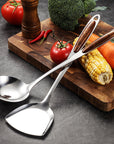 Kitchen Utensils Set Stainless Steel Wooden Handle 3