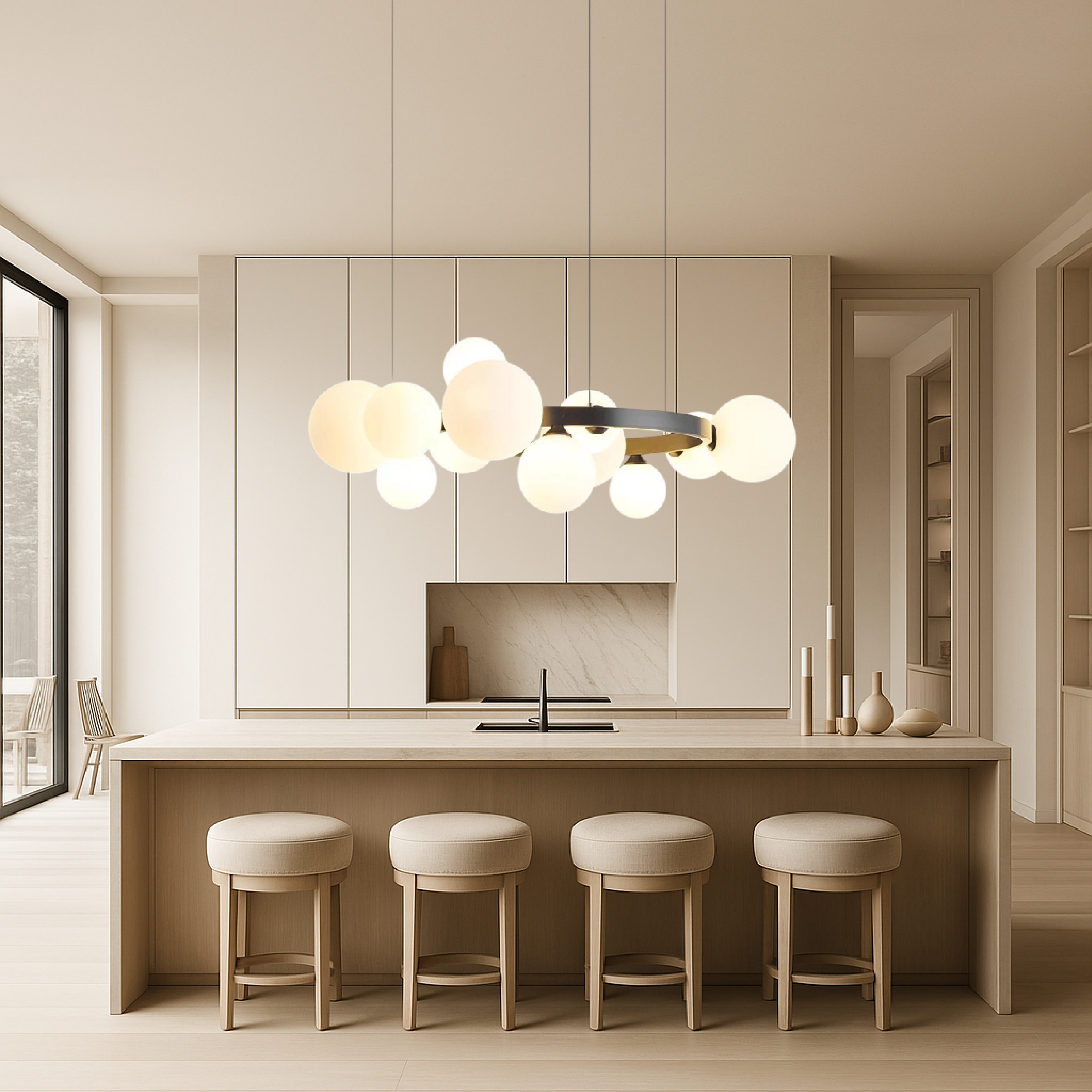 Klarith | Modern Scandinavian Style Living Room Chandelier 1
